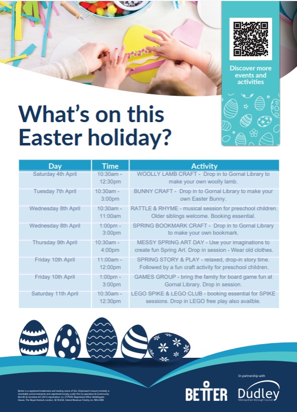 Gornal library event 11 April 2026